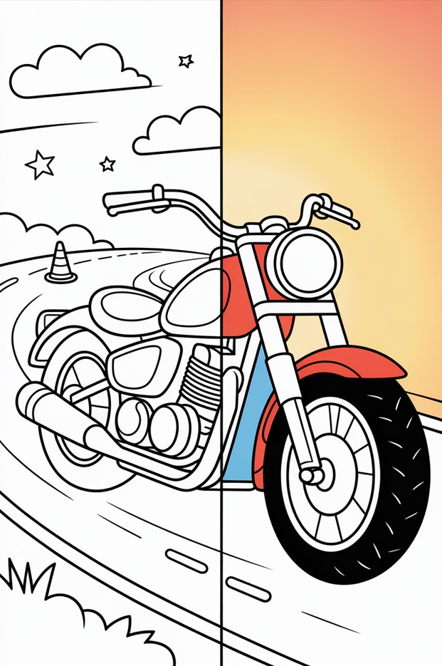 Motorcycle Coloring Pages