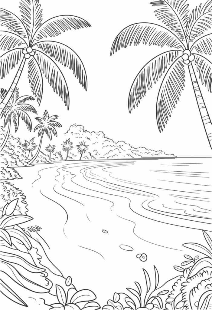 Nature coloring page